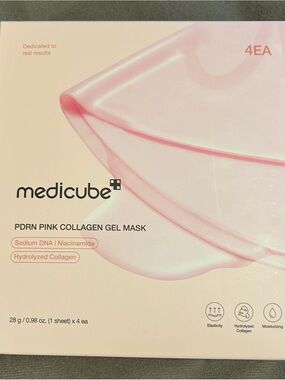 Medicube PDRN Pink Collagen Gel Mask – Hydrating Pink Sheet Mask (4 EA)